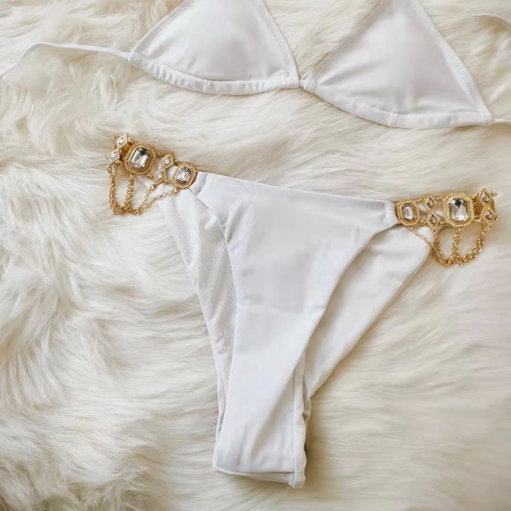 🖤halter bikini set with rhinestones - Picture 3 of 3